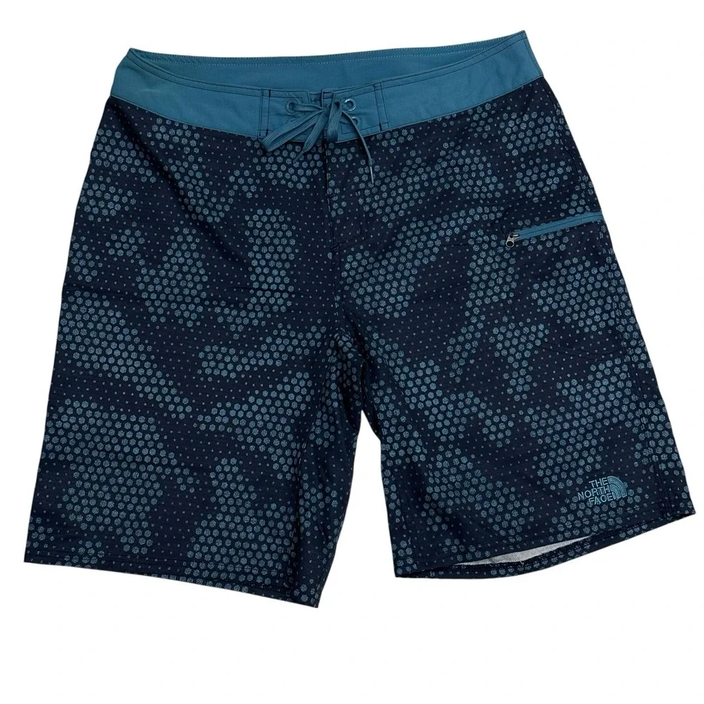 The North Face Board Shorts Men Size 32x10 Logo‎ Beach Surf Outdoor Wear